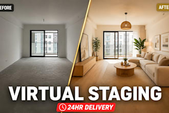 do realistic virtual staging and virtual renovation for real estate photos