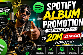spotify promotion album promotion via spotify ads to 20m USA audience hiphop