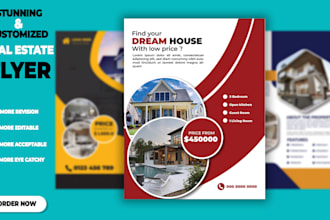 design professional real estate flyer ,brochure and postcard