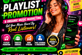 do spotify playlist promotion and organic music marketing for artists