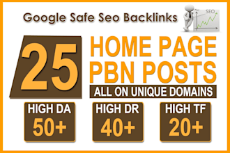 provide high authority homepage backlinks to skyrocket SEO