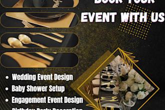 design stunning event decorations and setups