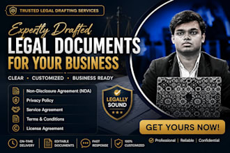 draft nda, privacy policy and legal agreements