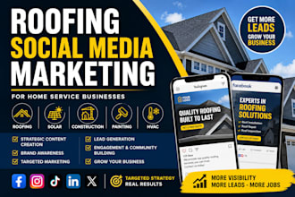do roofing social media marketing, hvac, solar, construction, painting marketing
