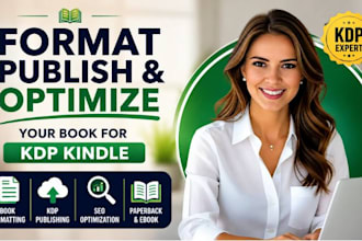 format, publish and optimize your book for amazon KDP kindle, SEO optimization