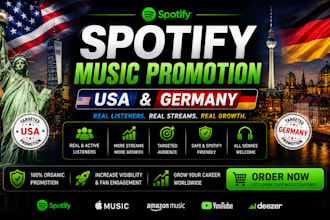 do USA spotify music promotion german spotify promotion