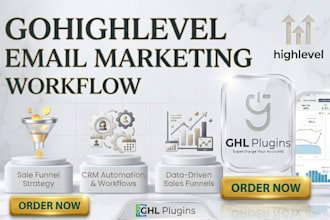 setup ghl email marketing workflow automation crm sales funnels api  ai agent