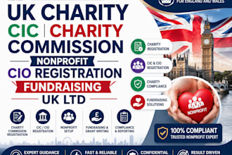 uk charity cic charity commission nonprofit cio registration fundraising uk ltd