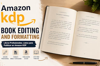 book editing, manuscript formatting, publicación de libros en KDP for amazon KDP