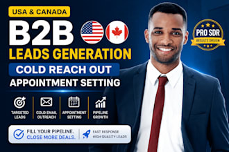 do usa canada b2b leads generation cold reach out appointment setting