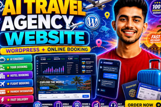 build ai travel agency and tour booking wordpress website