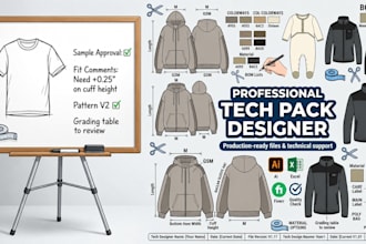 design professional apparel tech packs for your business