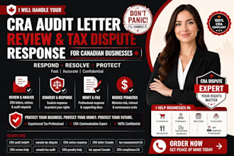 handle your cra audit letter review, tax dispute response for canadian business