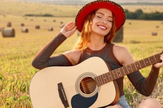 sing expressive female vocals for country ballad, country folk and acoustic song