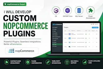 develop custom nopcommerce plugins and integrations