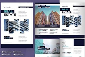 design real estate property brochure, buyer and seller guide, company profile