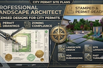 design city permit site plan landscape architect landscape design permit drawing