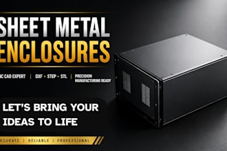 design fusion 360 sheet metal enclosure, cnc cad models, dxf, step and stl file