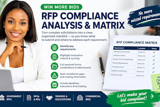create an rfp compliance matrix and analyze your government bid requirements
