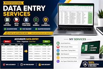 do accurate data entry, bookkeeping and xxcel tasks