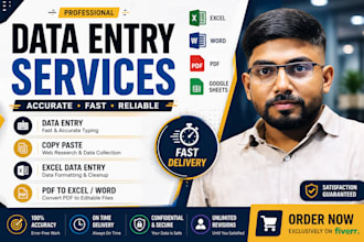 do data entry, copy paste, data scraping, web scraping expert
