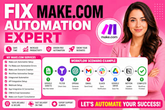fix make com, made com, setup make com automation, make automation, make expert