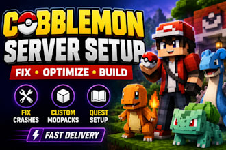 create fix optimize cobblemon modpacks, servers setup, quests and performance
