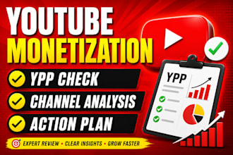 audit your youtube channel and help you prepare for channel monetization