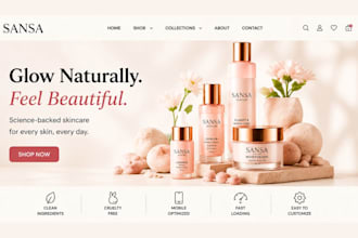 skincare website skincare shopify store beauty website skincare shopify