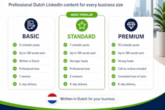 write SEO optimized dutch website content for your business