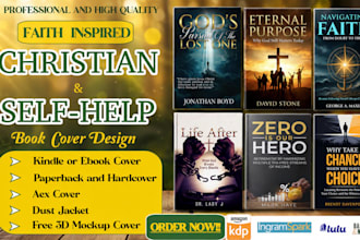 design inspiring christian paperback book cover and self help kdp ebook cover