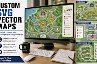 design custom svg vector maps for events, festivals and wayfinding