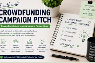write a crowdfunding campaign pitch or story for kickstarter, gofundme indiegogo
