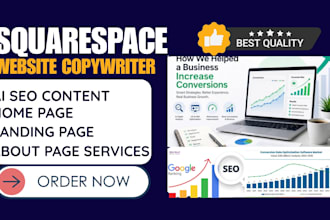 rewrite your squarespace website copy with ai SEO optimization, content, brand