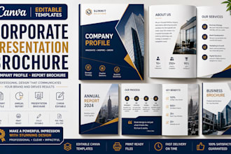 create corporate brochure, company profile and report design