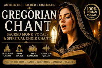 record gregorian chant, sacred monk vocals and spiritual choir chants
