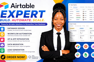 setup airtable database, airtable CRM, airtable automation and softr webapp
