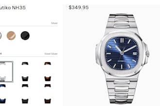 customize and configure watch on shopify kickflip and zakeke