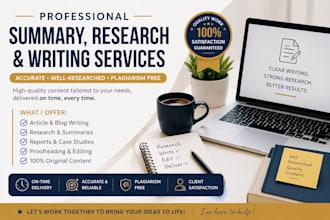 provide accurate research and concise summaries on any topic