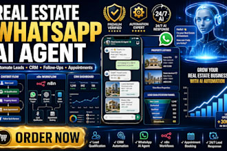 build real estate whatsapp ai agent, n8n automation, CRM and lead qualification