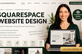 create squarespace website design squarespace website redesign squarespace build