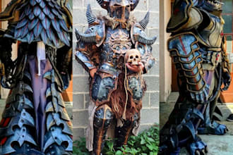 3d cosplay costume creation cosplay armor helmet design 3d props halloween mask