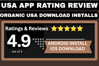 ios install promotion, 7000 USA user google playstore rating review mobile app