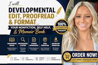 developmental book edit nonfiction self help book editor memoir book formatting