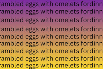 scrambled eggs with omelets for dinner