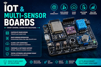design professional multi sensor iot node pcb layout