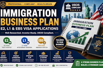 write immigration business plan for e2, l1 and eb5 visa