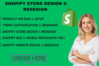 shopify website redesign, clone, revamp shopify store design and redesign store