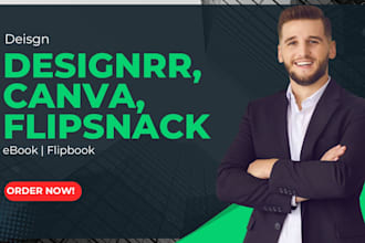 create PDF flipbook, digital magazine, ebook design in flipsnack and designrr