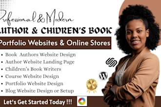 author website, ebook, children ebook, portfolio, course website, writer website